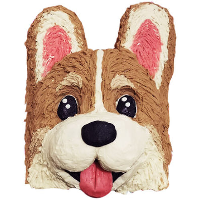 corgi 3d face cake for pets